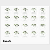 Sticker Rond Jardin verdoyant feuilles Modifier la date mariage (Feuille)