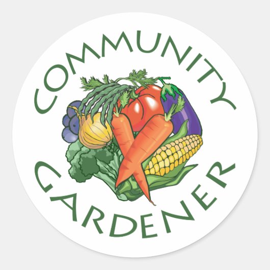Sticker Rond Jardinage communautaire (Devant)