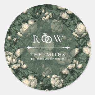 Sticker Rond Jardinias radieux Accentuation de verdure Mariage
