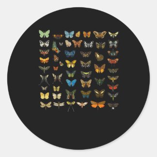 Sticker Rond jardinier de tableau des espèces de papillon botan