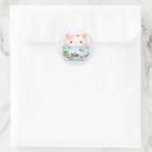 Sticker Rond Jarres d'animaux de lunettes - Chat - (Sac)