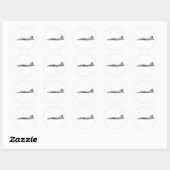Sticker Rond Jas 39 Gripen (Feuille)