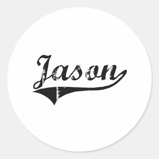 Sticker Rond Jason Classic Style Nom (Devant)