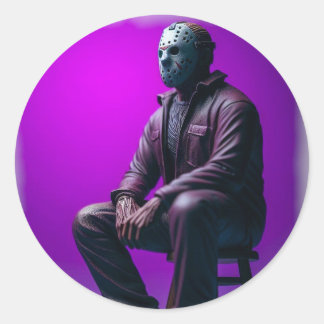 Sticker Rond Jason Voorhees