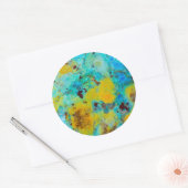 Sticker Rond Jasper Chrysocolla Bleu (Enveloppe)