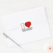 Sticker Rond J'Augmente Le Coeur (Enveloppe)
