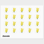Sticker Rond Jaune (Feuille)