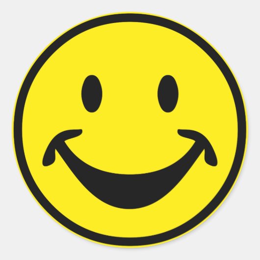 Sticker Rond Jaune amusant + votre dos. & idées (Devant)