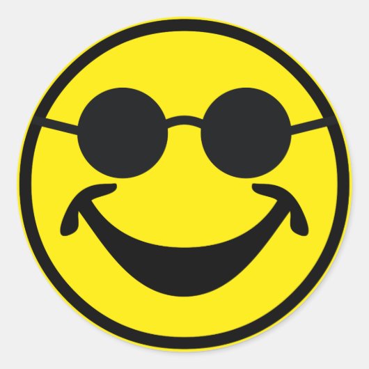 Sticker Rond Jaune aveugle + votre dos. & idées (Devant)