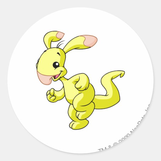 Sticker Rond Jaune Blumaroo (Devant)