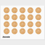 Sticker Rond Jaune - Brown Saint Valentin (Feuille)