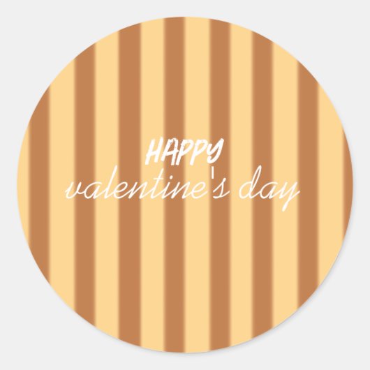 Sticker Rond Jaune - Brown Saint Valentin (Devant)