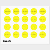 Sticker Rond Jaune Clair Élégant Professionnel Moderne (Feuille)