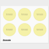 Sticker Rond Jaune clair uni élégant professionnel moderne (Feuille)
