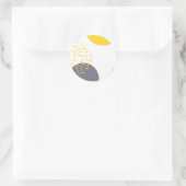 Sticker Rond Jaune, cool, moderne, art géométrique tendance (Sac)