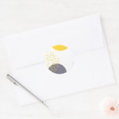 Sticker Rond Jaune, cool, moderne, art géométrique tendance (Enveloppe)