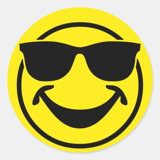 Sticker Rond Jaune cool + votre dos. & idées (Devant)