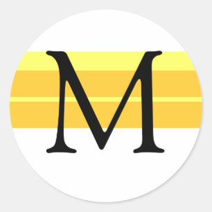 Sticker Rond Jaune d'autocollant d'enveloppe de mariage de