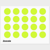 Sticker Rond Jaune de chaux (couleur solide) (Feuille)