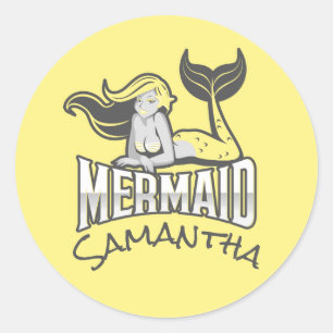 Sticker rond Jaune de la FEMME