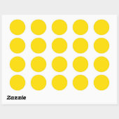 Sticker Rond Jaune doré (Feuille)