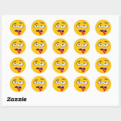 Sticker Rond Jaune Emoji (Feuille)