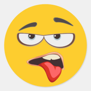 Sticker Rond Jaune Emoji