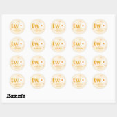 Sticker Rond Jaune et Blancs Daisy 2e Fille d'anniversaire (Feuille)