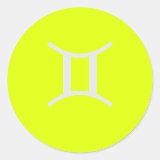 Sticker Rond jaune fluorescent -Gemini (Devant)