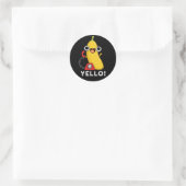 Sticker Rond Jaune Fruit Fruit Jaune Banane Pun Dark BG (Sac)