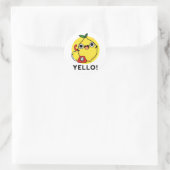 Sticker Rond Jaune Funny Pun de citron jaune (Sac)