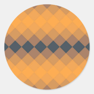Sticker Rond Jaune, géométrique, vivante, abstraite motif tenda