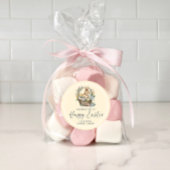 Sticker Rond Jaune Joyeux Lapin De Pâques