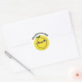Sticker Rond Jaune llujah Funny Pun citron (Enveloppe)