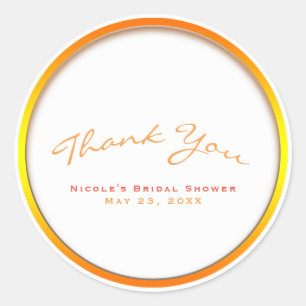 Sticker Rond Jaune Orange Automne Halloween Fête des mariées de