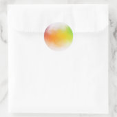 Sticker Rond Jaune Orange Bleu Vert Rose Rouge Abstrait Artwork (Sac)
