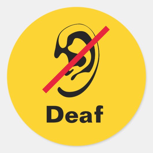 Sticker Rond jaune sourd (Devant)