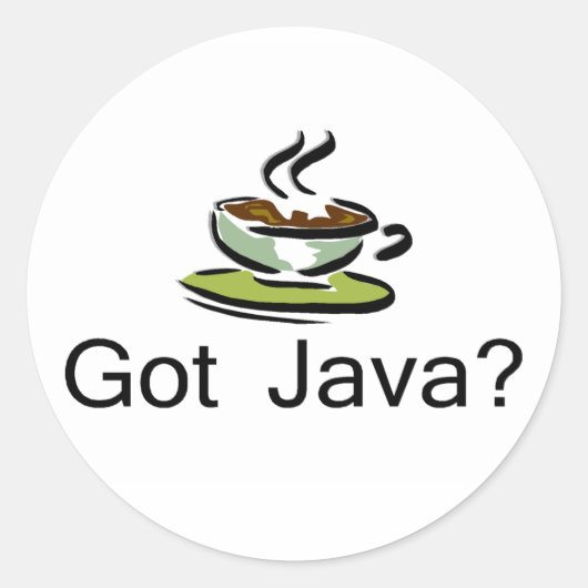 Sticker Rond Java obtenu (Devant)