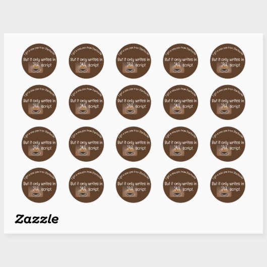 Sticker Rond "Java Script" (Feuille)