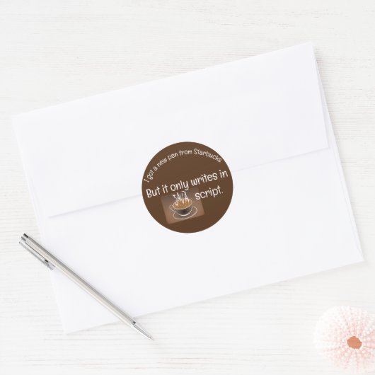 Sticker Rond "Java Script" (Enveloppe)