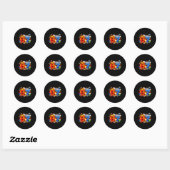 Sticker Rond J'avais 6 ans j'ai 7 ans anniversaire 67 mème cons (Feuille)