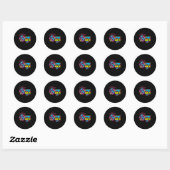 Sticker Rond J'avais 6 ans maintenant j'ai 7 ans anniversaire, (Feuille)
