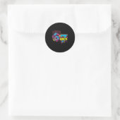 Sticker Rond J'avais 6 ans maintenant j'ai 7 ans anniversaire, (Sac)