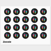 Sticker Rond J'avais 6 ans maintenant j'ai 7 ans Anniversaire 6 (Feuille)