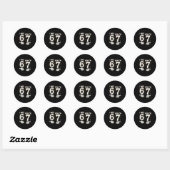 Sticker Rond J'avais 6 ans maintenant j'ai 7 ans Anniversaire 6 (Feuille)