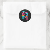 Sticker Rond J'avais 6 ans maintenant j'ai 7 ans drôle 67 mème (Sac)