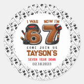 Sticker Rond J'avais 6 ans, maintenant j'ai 7 ans – Fête d'anni (Devant)