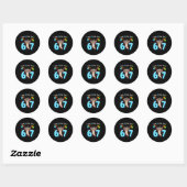 Sticker Rond J'avais 6 ans maintenant j'ai 7 ans fille garçon e (Feuille)