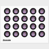 Sticker Rond J'avais 6 ans maintenant j'ai 7 ans fille licorne (Feuille)