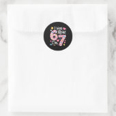 Sticker Rond J'avais 6 ans maintenant j'ai 7 ans Funny Birthday (Sac)